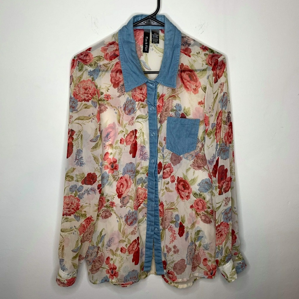 Floral Button Up